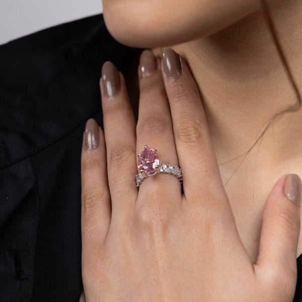 Blush Blossom Halo Ring - Gold Era 