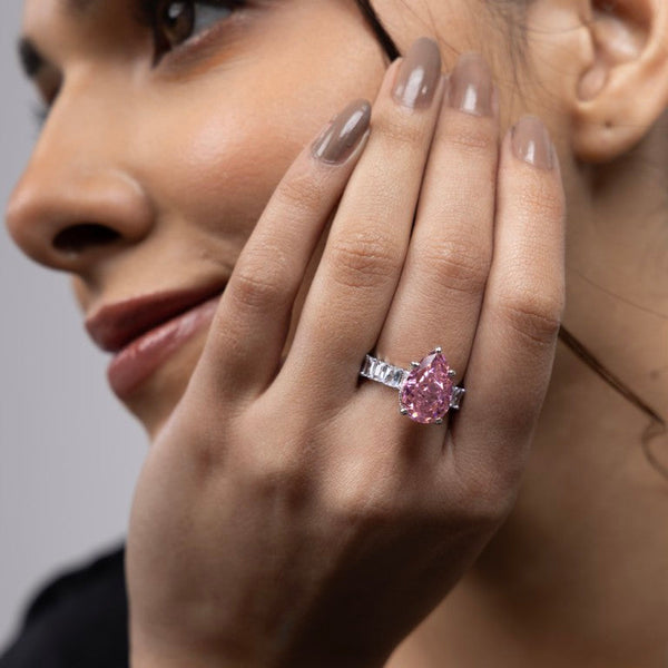 Blush Blossom Halo Ring - Gold Era 