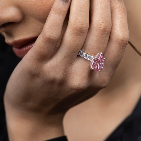Blush Blossom Halo Ring - Gold Era 