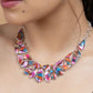 Multicolor Mosaic Statement Necklace - Gold Era 